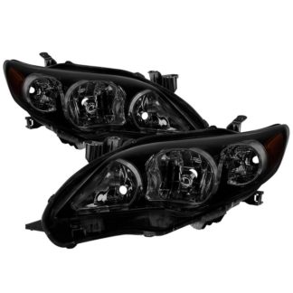 ( xTune ) Toyota Corolla 11-13 S XRS OE Style Headlights – Black Smoke