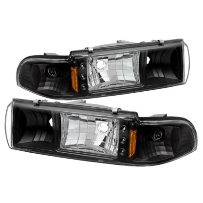 ( xTune ) Chevy Caprice 91-96 / Impala 91-96 1PC LED Crystal Headlights - Black