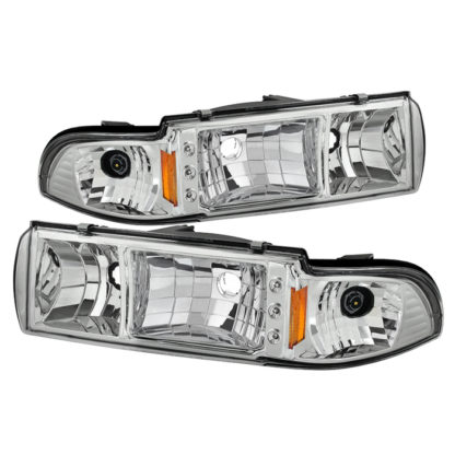 ( xTune ) Chevy Caprice 91-96 / Impala 91-96 1PC LED Crystal Headlights - Chrome