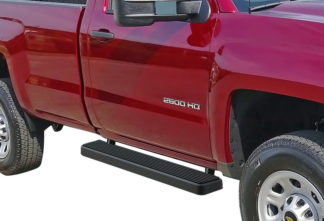 iStep 5 Inch Black | 2007-2018 Chevy/GMC Silverado/Sierra 1500 Regular Cab (Incl. 2019 Silverado 1500 LD & 2019 Sierra 1500 Limited ) 2007-2019 Chevy/GMC Silverado/Sierra 2500 HD/3500 HD Regular Cab (Incl. Diesel models with DEF tanks) Not For 07 Classic Model (Pair)