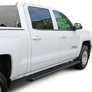 iStep 5 Inch Black | 2007-2018 Chevy/GMC Silverado/Sierra 1500 Crew Cab (Incl. 2019 Silverado 1500 LD & 2019 Sierra 1500 Limited ) 2007-2019 Chevy/GMC Silverado/Sierra 2500 HD/3500 HD Crew Cab (Incl. Diesel Models With DEF Tanks) Not for 07 Classic Model (Pair)