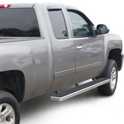 iStep 6 Inch Running Board 2001-2014 GMC Sierra 3500 Ext Cab  Hairline Finish