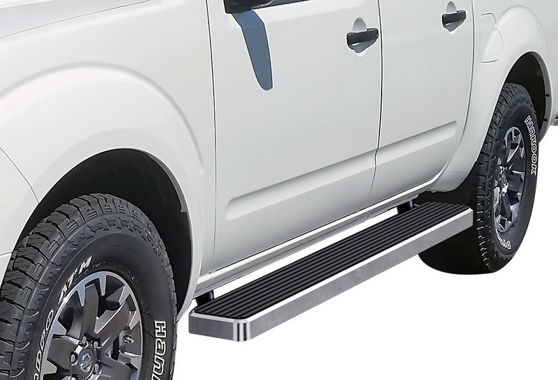 iStep 6 Inch Running Board 2005-2018 Nissan Frontier Crew Cab Hairline Finish 2018 Nissan Frontier Crew Cab Running Boards