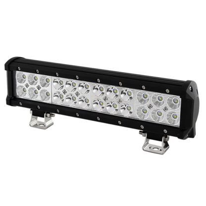 LED Lights Bar - W/Cover 12 Inch 24pcs 3W Cree LED / 72W Flood/Spot - Chrome