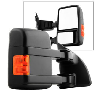MIR-FDSD08S-MA-AM-R Ford SuperDuty 99-14 Manual Extendable - Manual Adjust Mirror with LED Signal Amber- Right