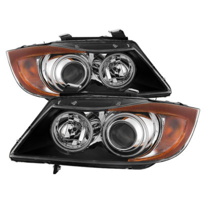 BMW E90 3-Series 06-08 4Dr CCFL Halo Projector Headlights - Black