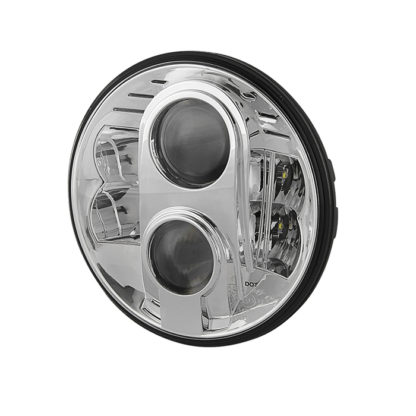 Round Sealed Beam 7 Inch LED Headlights ( High/Low Beam ) w/2xH4 to H13 Connector - Chrome
