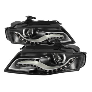 Audi A4 09-11 Projector Headlights - OE Style - Halogen Model Only ( Not Compatible With Xenon/HID Model / Does not fit the Quattro) - Black