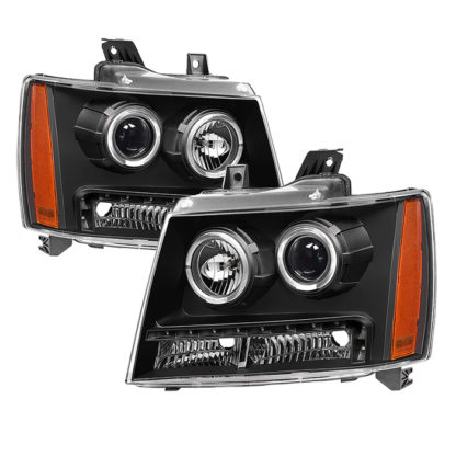 Chevy Suburban 1500/2500 07-14 / Chevy Tahoe 07-14 / Avalanche 07-14 Halo Projector W/LED Headlights - Black