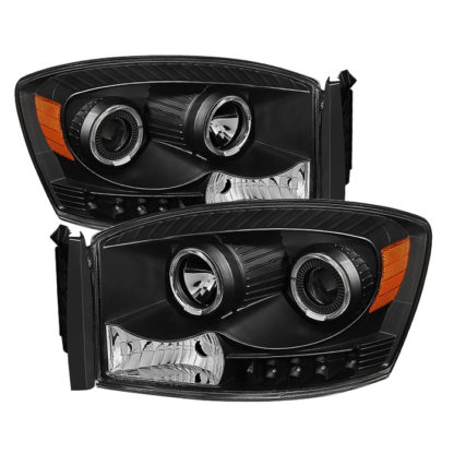 Dodge Ram 1500 06-08 / Ram 2500/3500 06-09 Halo Projector Headlights - Black