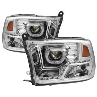 Dodge Ram 2009-2014 Halo LED Projector Headlights – Chrome
