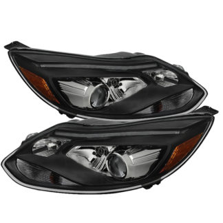 Ford Focus 12-14 Projector Headlights - OE Style - Halogen Model Only ( Not Compatible With Xenon/HID Model ) - Black
