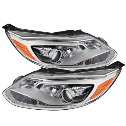 Ford Focus 12-14 Projector Headlights - OE Style - Halogen Model Only ( Not Compatible With Xenon/HID Model ) - Chrome