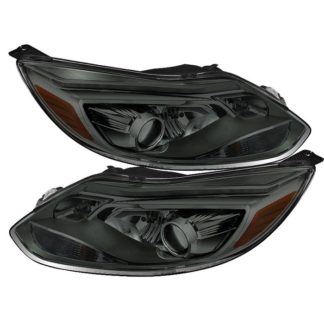 Ford Focus 12-14 Projector Headlights - OE Style - Halogen Model Only ( Not Compatible With Xenon/HID Model ) - Smoke