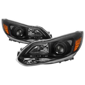Ford Focus 12-14 Projector Headlights - Halogen Model Only ( Not Compatible With Xenon/HID Model ) - Black