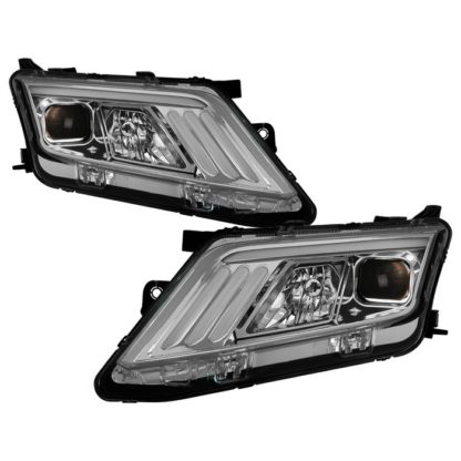 Ford Fusion 2010-2012 Projector Headlights  - Light Tube DRL - Chrome