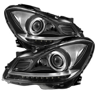 Mercedes Benz C-Class 12-14 OE Projector Headlights (Fit non-HID) - Chrome