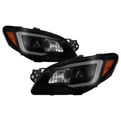 Subaru Impreza WRX 2006-2007 Projector Headlights - Halogen Model Only ( Not Compatible With Xenon/HID Model ) - Light Bar DRL - Black Smoked
