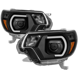 Toyota Tacoma 12-15 Projector Headlights – Light Bar DRL – Black