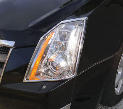 ABS Chrome Head Light Bezel 2008 - 2013 Cadillac CTS-Sedan