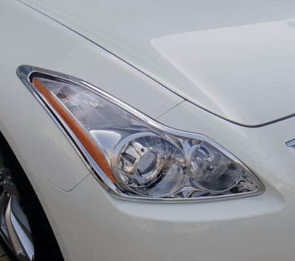 ABS Chrome Head Light Bezel 2008 - 2013 Infiniti G-Series-Coupe