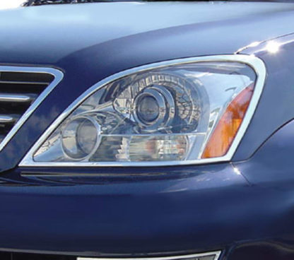 ABS Chrome Head Light Bezel 2003 - 2009 Lexus GX-Series