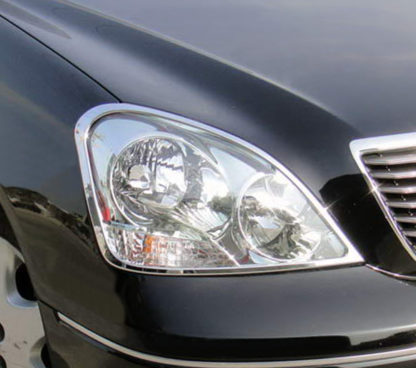 ABS Chrome Head Light Bezel 2001 - 2003 Lexus LS-Series