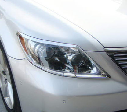 ABS Chrome Head Light Bezel (fits: Hybrid too) 2007 - 2009 Lexus LS-Series
