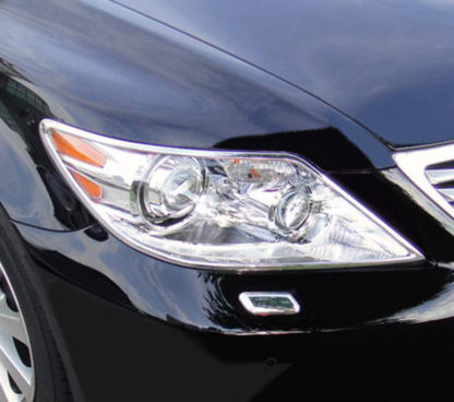 ABS Chrome Head Light Bezel (fits: Hybrid too) 2010 - 2012 Lexus LS-Series