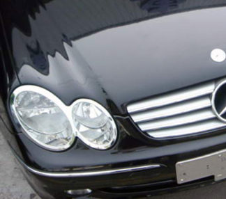 ABS Chrome Head Light Bezel 2003 - 2009 Mercedes-Benz CLK-Class-W209