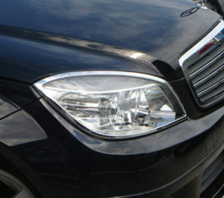 ABS Chrome Head Light Bezel 2008 - 2011 Mercedes-Benz C-Class-W204