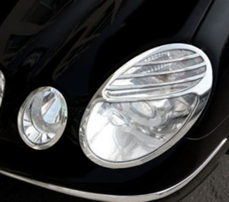 ABS Chrome Head Light Bezel 4-Pc 2003 - 2006 Mercedes-Benz E-Class-W211