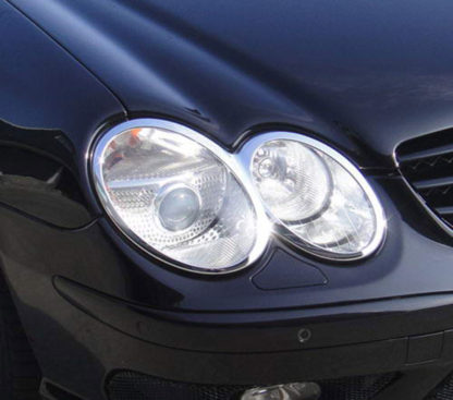 ABS Chrome Head Light Bezel 2-Oval 2003 - 2008 Mercedes-Benz SL-Class-R230