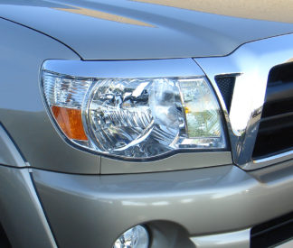 ABS Chrome Head Light Top Lip 2005 - 2011 Toyota Tacoma