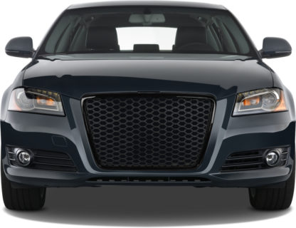 72R-AUA309RS-BK ABS Replacement Main Grille RS-Type Glossy  Black Frame Matte Black Honeycomb Mesh w/Logo Base and Bracket