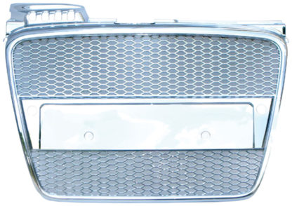 72R-AUS406RS-CH ABS Replacement Main Grille RS-Type Chrome Frame/Chrome Honeycomb Mesh