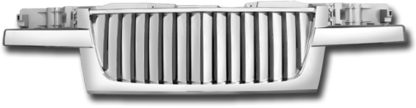 72R-CHCOL04-PVB ABS Chrome Vertical Thick Bar Style Replacement Grille