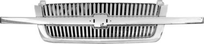72R-CHSIL03E-GVB ABS Chrome Replacement Vertical Grille with Logo Insert