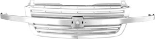 72R-CHSIL03E-PBL ABS Chrome Horizontal Billet with Emblem Recess Style Replacement Grille