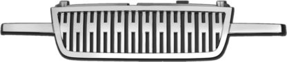 72R-CHSIL05HD-PVB ABS Chrome Vertical H-Bar Style Replacement Grille