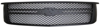 72R-CHTAH15-GM2-BK ABS Matte Black Performance Replacement Bently Mesh Style Grille with Parallel Molding and Emblem Base