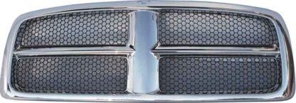 72R-DORAM02-POE-CMG ABS OE Replacement Main Grille Chrome Molding w/ Gray Mesh Grid Body (Excludes 2002 Ram 2500/3500)