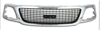 72R-FOEPD99XLT-POE OE Replacement Main Grille Chrome Frame with Dark Gray Insert