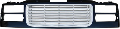72R-GMC1094-PWB-BC ABS Chrome Horizontal Wavy Billet Style Replacement Grille With Black Frame