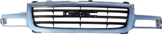 72R-GMSIE03-POE-CB OE Replacement Grille Chrome Frame Black Insert OE#19130791/PL#GM1200475 Fits HD/Denali/Classic