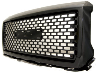 72R-GMSIE14-GDN-BKG ABS Gloss-Black Denali Style Replacement Grille with Emblem Recess