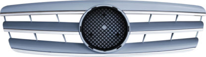 72R-MBCW203014-SC ABS Replacement Grille - Silver/Chrome (Use OEM Emblem 638 888 00 86 - included)