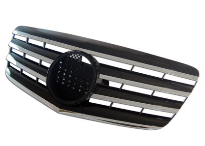 72R-MBEW21107-BC ABS Replacement Grille - Black/Chrome (Use OEM Emblem 163 888 00 86 - included)