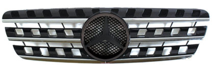 72R-MBMW16398-BC ABS Replacement Grille - Black/Chrome (Use OEM Emblem 163 888 00 86 - included)