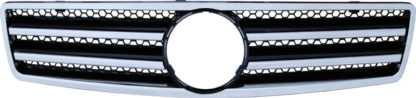 72R-MBSLR12998-BC ABS Replacement Grille - Black/Chrome (Use OEM Emblem 638 888 00 86 - included)